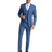 Antique Rogue Texture Slim Fit Suit - Blue