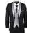 Truclothing Men's Tailored Wedding Suit 3 Piece - Black