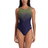 Arena Women's Kikko V Print Swimsuit - Navy/Soft Green