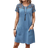Shein JORESS Women's Casual Short Sleeve Printed Summer Dress, Random Print Spring Floral Dress Going Out Dress