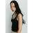 H&M Dame Sort Ribbestrikket singlet