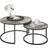 Homcom Nest of Tables Cement Grey Coffee Table 78.5cm 2pcs