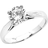 Precious Stars Solitaire Engagement Ring - White Gold/Transparent