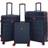 Infinity Leather Hard Shell Travel Luggage Suitcases - Set of 3