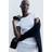 H&M Ladies White Ribbed T-shirt
