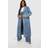 boohoo Double Breasted Denim Trench Coat - Blue
