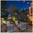 Living and Home Square Cantilever Parasol with Solar-Powered LED Lights