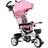 Homcom 6 in 1 Baby Push Tricycle with Parent Handle Pink