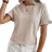 Shein Lune Solid Color Ruffled Short Sleeve T-shirt