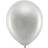 Rainbow Latex Balloons Metallic Silver 10-pack