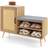 Costway Rattan Natural Shoe Rack 105x76cm
