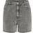 Pieces Abbi MW Denim Shorts - Light Grey Denim