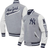 Pro Standard Men's New York Yankees Script Tail Wool Varity Jacket Heather Gray