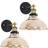 ValueLights Steampunk Style Black/Gold Wall light