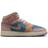 NIKE Air Jordan 1 Mid Sneaker School GS - Aegean Storm/Pink Oxford/Red Stardust/Hemp