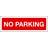 Loops No Parking Health & Safety Sign 300x100mm 10pcs