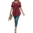 Shein Clasi Plus Size Button Detail Curved Hem T-Shirt