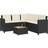 vidaXL black, wood Garden Outdoor Lounge Set