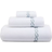 Matouk Classic Chain Milagro Towel White, Grey (152.4x76.2cm)