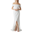 Coast Draped Bardot Cap Sleeve Wrap Skirt Wedding Dress - Ivory