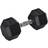 Homcom Single Rubber Hex Dumbbell Portable Hand Weights for Home Gym 15kg