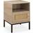 Costway Home Boho Natural Bedside Table 40.6x40.6cm