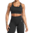 Gymshark Adapt Fleck Seamless Sports Bra - Mineral Black