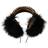 Dolce & Gabbana Crystal Fur Headset Audio Headphones - Black/Gold