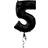 Amscan Number Balloons 5 Black