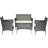 Alivio 4-seater - Grey Outdoor Lounge Set, 1 Table incl. 2 Chairs & 1 Sofas