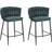 Beliani Milan Velvet Bar Chairs Dark Green Kitchen Chair 88cm 2pcs