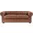 Beliani Chesterfield Golden Brown Sofa 195cm 3 Seater