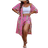 Shein VCAY Plus Allover Print Kimono & Shorts
