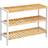 Dayplus 3 Tier Natural Shoe Rack 70x54.5cm