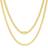 Nuragold Solid Miami Cuban Link Chain Pendant Necklace 5mm - Gold
