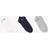 Lacoste 3-Pack Low Socks Grey Chine Navy Blue White
