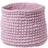 Homescapes Knitted Pastel Pink Basket 42cm 42cm