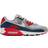 NIKE Air Max 90 M - Light Smoke Grey/Armory Navy/Fire Red/Phantom