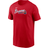 Nike Men's Red Atlanta Braves Fuse Wordmark T-shirt Red