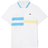 Lacoste Colour Block Stripes Ultra Dry Tennis Polo Shirt - White/Blue/Yellow