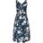 Yours Floral Pleat Occasion Dress Plus Size - Navy