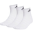 adidas Cushioned Sportswear Ankle Socks 3-Pairs - White/Black