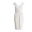 Quiz Petite Jacquard Bardot Ruched Midi Dress - White