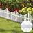 KCT 8pc Lawn Edging White Picket Fence Garden Border
