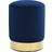 vidaXL Velvet Blue/Gold Siddepuf 36cm