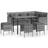 vidaXL 318582 - Grey Outdoor Lounge Set, 1 Table incl. 1 Sofas