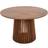 Buttercup Farm Slatted Round Brown Gloss/Warm Walnut Dining Table 120cm