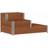 vidaXL 3-Tier Raised Bed Brown Wood Pine