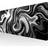 Large Gaming Mouse Pad Black Pad Liquid Wave Desk Mat