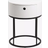 AC Design Furniture Polo Black/White Bedside Table 40x40cm